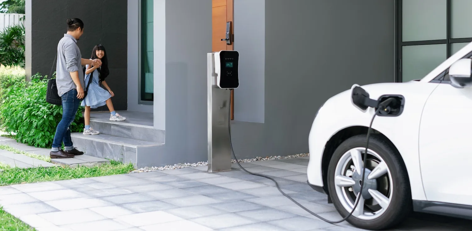 Home EV charger installation.